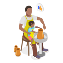 پیش‌نمایش فایل pottery-making-11358828 از پک مجموعه موضوعات متنوع ۱۳۸
