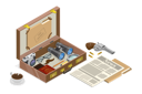 پیش‌نمایش فایل detective-vintage-briefcase-11813966 از پک مجموعه موضوعات متنوع ۱۴۸