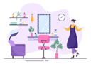 پیش‌نمایش فایل hair-dresser-standing-in-salon-4674292 از پک سالن زیبایی
