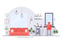 پیش‌نمایش فایل salon-interior-4674285 از پک سالن زیبایی