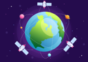 پیش‌نمایش فایل artificial-satellites-orbiting-the-planet-earth-4786789 از پک ماهواره‌ها و شبکه نسل پنجم