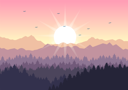 پیش‌نمایش فایل sunrise-at-forest-4809998 از پک طلوع خورشید