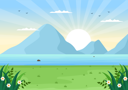 پیش‌نمایش فایل sunrise-at-mountains-4809988 از پک طلوع خورشید
