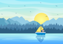 پیش‌نمایش فایل sunrise-landscape-4809987 از پک طلوع خورشید