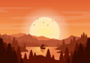 پیش‌نمایش فایل sunset-at-lake-4804956 از پک سونست