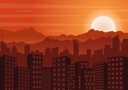 پیش‌نمایش فایل sunset-between-city-mountains-4804965 از پک سونست