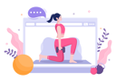 پیش‌نمایش فایل girl-doing-exercises-using-online-tutorial-5021109 از پک تمرین باشگاهی