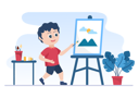 پیش‌نمایش فایل little-boy-painting-on-canvas-5105727 از پک نقاشی