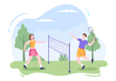پیش‌نمایش فایل boy-and-girl-playing-badminton-5413007 از پک بدمینتون