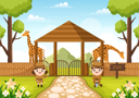 پیش‌نمایش فایل giraffe-and-kids-5507677 از پک باغ وحش
