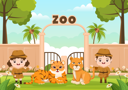 پیش‌نمایش فایل lion-and-tiger-with-kids-5507685 از پک باغ وحش
