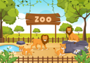 پیش‌نمایش فایل lions-in-zoo-5507688 از پک باغ وحش