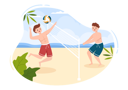 پیش‌نمایش فایل boys-playing-volleyball-at-beach-5597908 از پک بازیکن والیبال