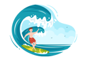 پیش‌نمایش فایل boy-surfing-in-sea-5589719 از پک تابستان و موج‌سواری