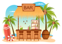 پیش‌نمایش فایل beach-bar-5752782 از پک آبجو و بار