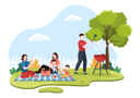 پیش‌نمایش فایل father-making-barbeque-while-family-sitting-5779678 از پک باربیکیو و پیک‌نیک