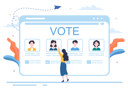 پیش‌نمایش فایل girl-giving-online-vote-6003105 از پک سیاسی و کاندیدات