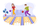 پیش‌نمایش فایل couple-playing-bowling-game-6020514 از پک بولینگ