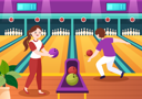 پیش‌نمایش فایل girl-and-boy-playing-bowling-game-6020515 از پک بولینگ