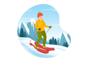 پیش‌نمایش فایل man-enjoy-ice-snowboarding-6199694 از پک اسنوبورد