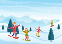 پیش‌نمایش فایل people-enjoying-ice-snowboarding-6199695 از پک اسنوبورد