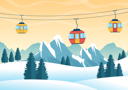 پیش‌نمایش فایل snow-forest-cable-car-6199696 از پک اسنوبورد