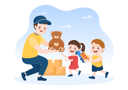 پیش‌نمایش فایل boy-distributing-toys-to-kids-6377207 از پک کودک و کمک مالی