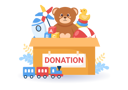 پیش‌نمایش فایل donation-box-toys-for-children-illustration-6377205 از پک کودک و کمک مالی