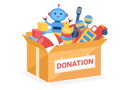 پیش‌نمایش فایل donation-box-toys-for-children-illustration-6377206 از پک کودک و کمک مالی