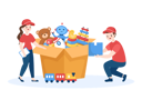 پیش‌نمایش فایل volunteer-team-collecting-donated-toys-6377210 از پک کودک و کمک مالی