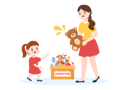 پیش‌نمایش فایل woman-donating-toys-for-childrens-6377212 از پک کودک و کمک مالی