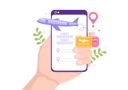 پیش‌نمایش فایل book-flight-ticket-from-mobile-app-6375101 از پک رزرو آنلاین بلیت