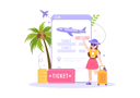پیش‌نمایش فایل girl-booking-travel-ticket-6375097 از پک رزرو آنلاین بلیت