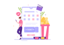 پیش‌نمایش فایل girl-purchase-movie-ticket-6375107 از پک رزرو آنلاین بلیت
