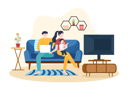 پیش‌نمایش فایل family-watching-tv-6435911 از پک شبکه تلویزیونی