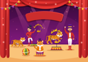 پیش‌نمایش فایل tiger-show-in-circus-6478653 از پک سیرک