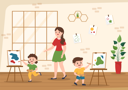 پیش‌نمایش فایل kids-drawing-art-at-art-school-6593575 از پک مدرسه هنر