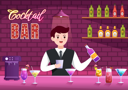پیش‌نمایش فایل bartender-serving-drink-6762617 از پک کوکتل و بار