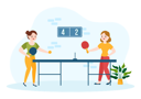 پیش‌نمایش فایل girls-playing-table-tennis-6756523 از پک بازی و تنیس روی میز