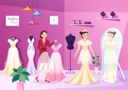 پیش‌نمایش فایل beautiful-bridal-trying-dress-and-looking-in-mirror-7129920 از پک عروسی و فروشگاه