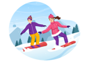 پیش‌نمایش فایل couple-doing-snowboarding-7193555 از پک اسنوبورد