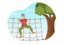 پیش‌نمایش فایل boy-climbing-rope-spider-net-7354965 از پک زیپ‌لاین – سبک خطی