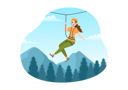 پیش‌نمایش فایل girl-enjoying-rope-line-7354969 از پک زیپ‌لاین – سبک خطی