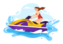پیش‌نمایش فایل beautiful-girl-riding-jet-ski-7354823 از پک جت و اسکی