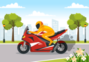 پیش‌نمایش فایل bike-racer-7480399 از پک مسابقات موتورسیکلت‌رانی