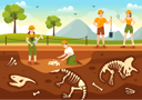 پیش‌نمایش فایل archeologist-group-working-at-fossil-excavation-site-8079625 از پک فسیل و فیندینگس