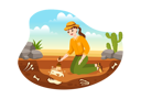پیش‌نمایش فایل female-archeologist-finding-fossil-remains-8079621 از پک فسیل و فیندینگس
