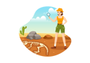 پیش‌نمایش فایل female-archeologist-searching-for-fossil-remains-8079622 از پک فسیل و فیندینگس