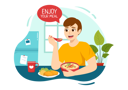 پیش‌نمایش فایل boy-enjoy-your-meal-8791397 از پک نجوی، یاور و وعده غذایی