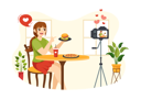 پیش‌نمایش فایل female-food-blogger-8853152 از پک غذا و بلوگگر